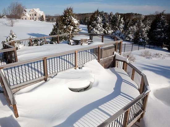 deck maintenance, shoveling snow