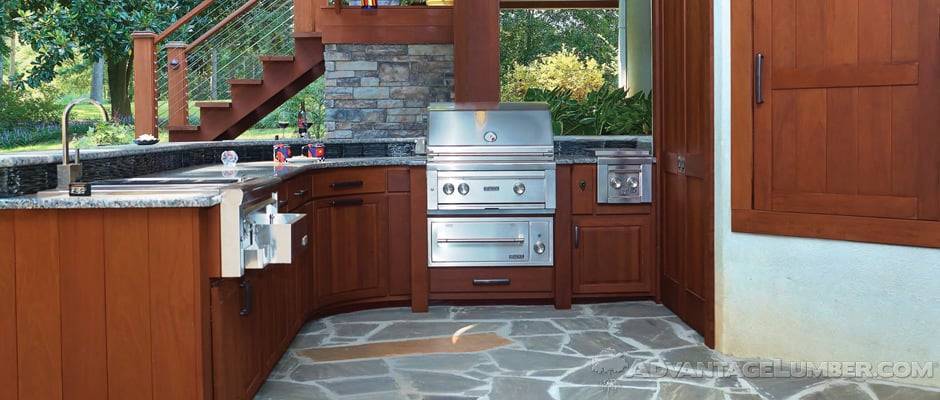 Ipe Wood Outdoor Kitchen