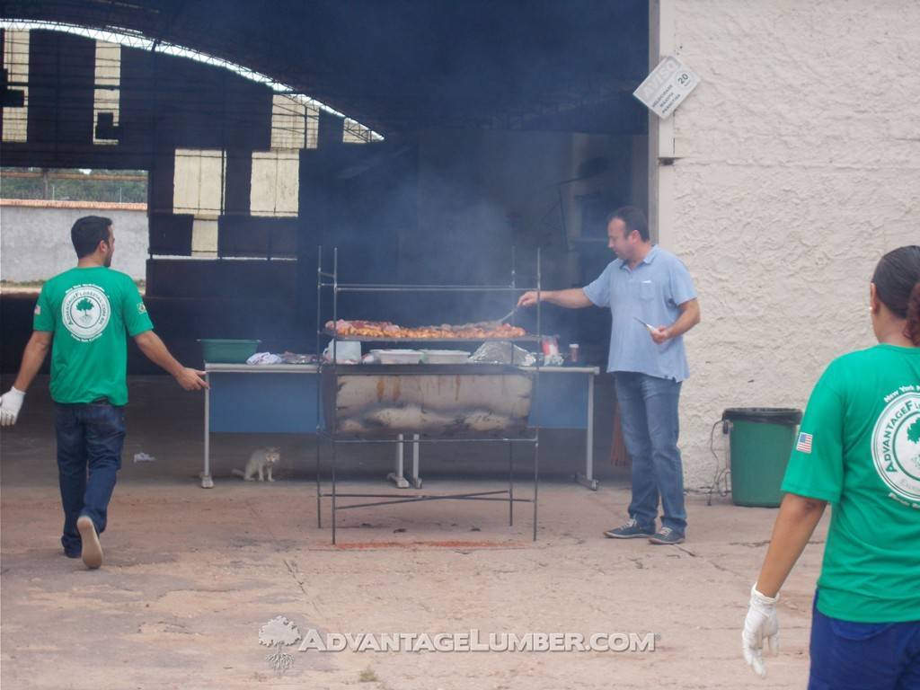 Our Brazilian operations manager grilling up the delicious food.