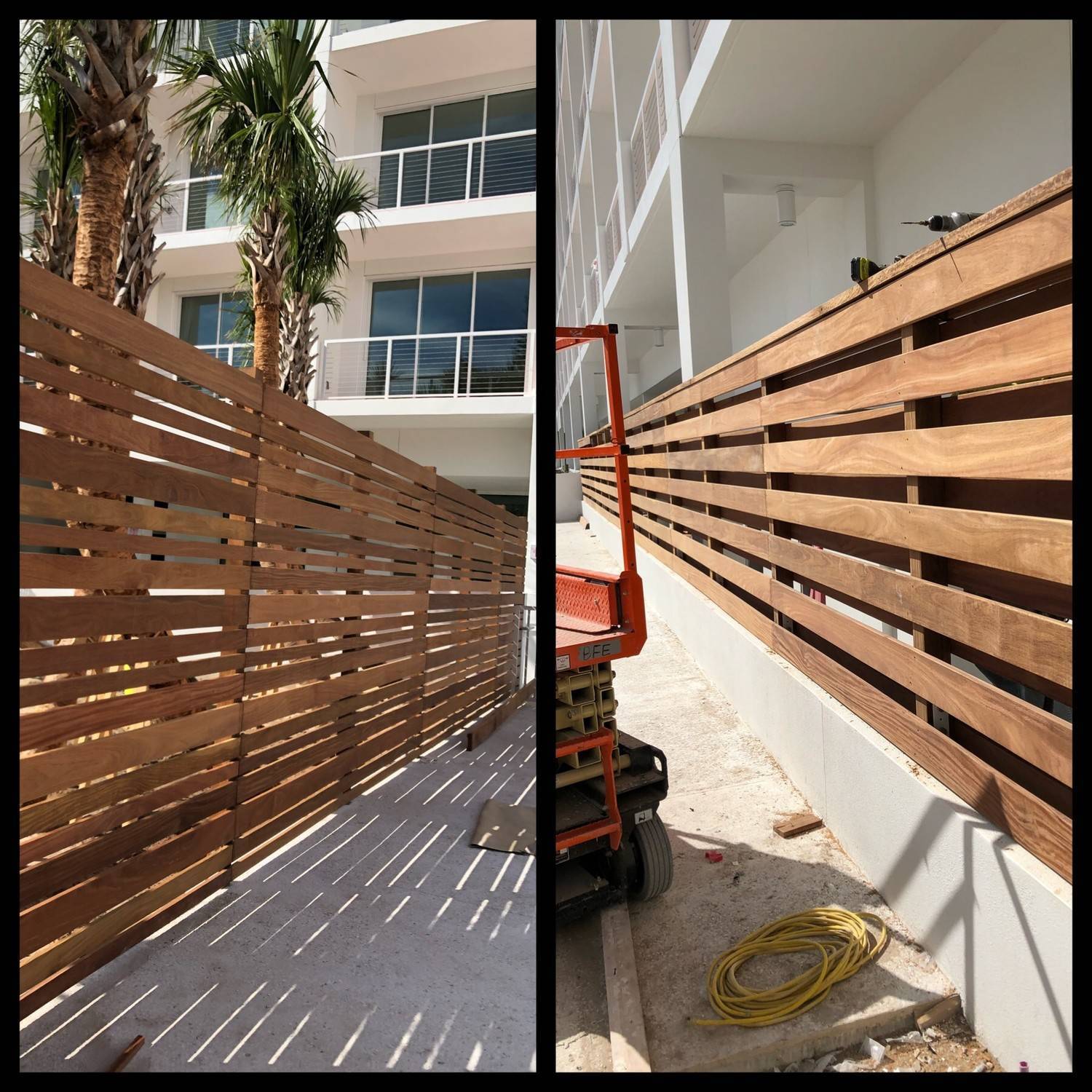 modern wood fence