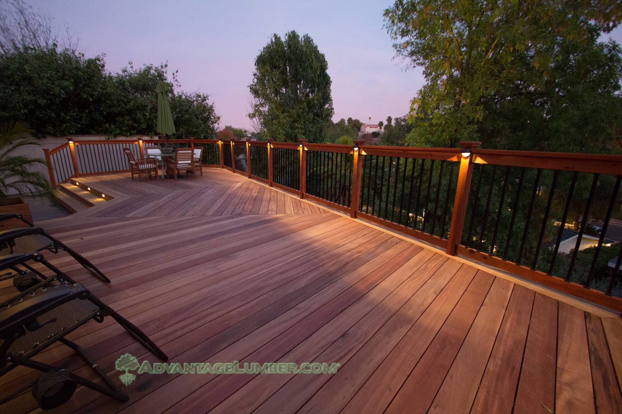 modern tigerwood deck