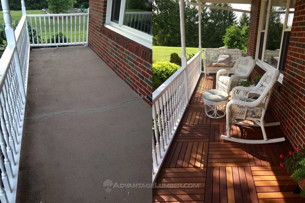 Concrete Porch Wood Deck