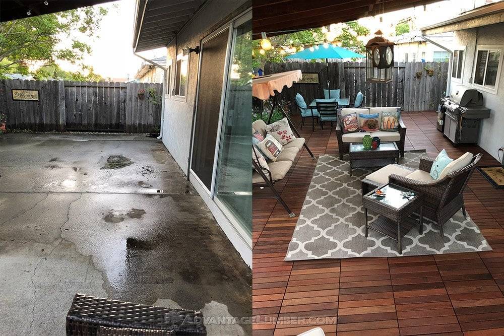 Before and After Concrete Patio