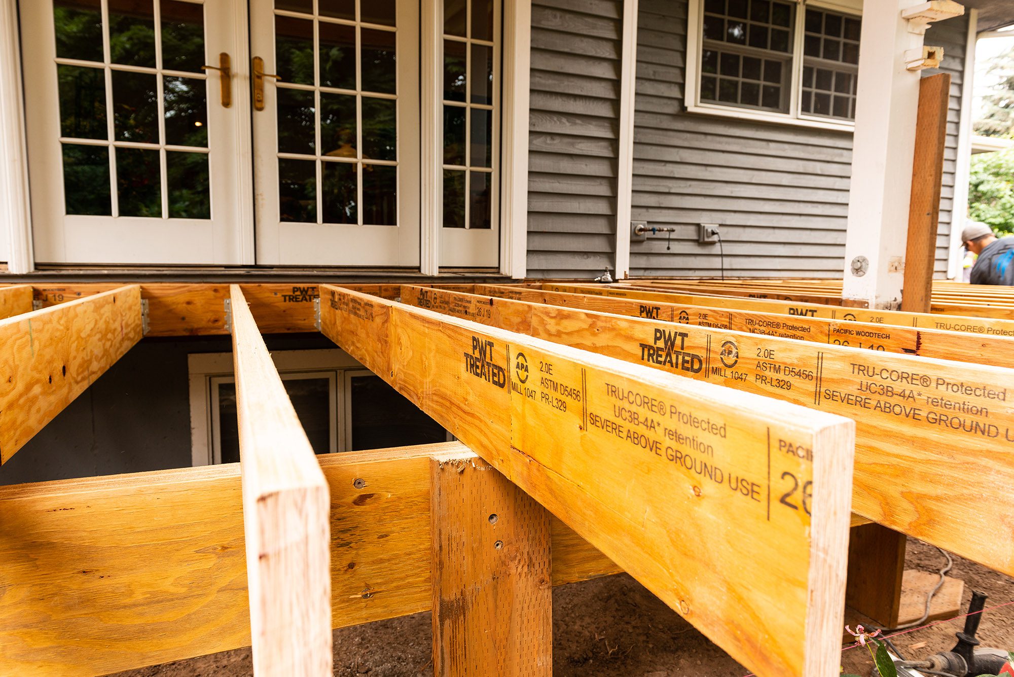 Pressure Treated LVL Deck Beams