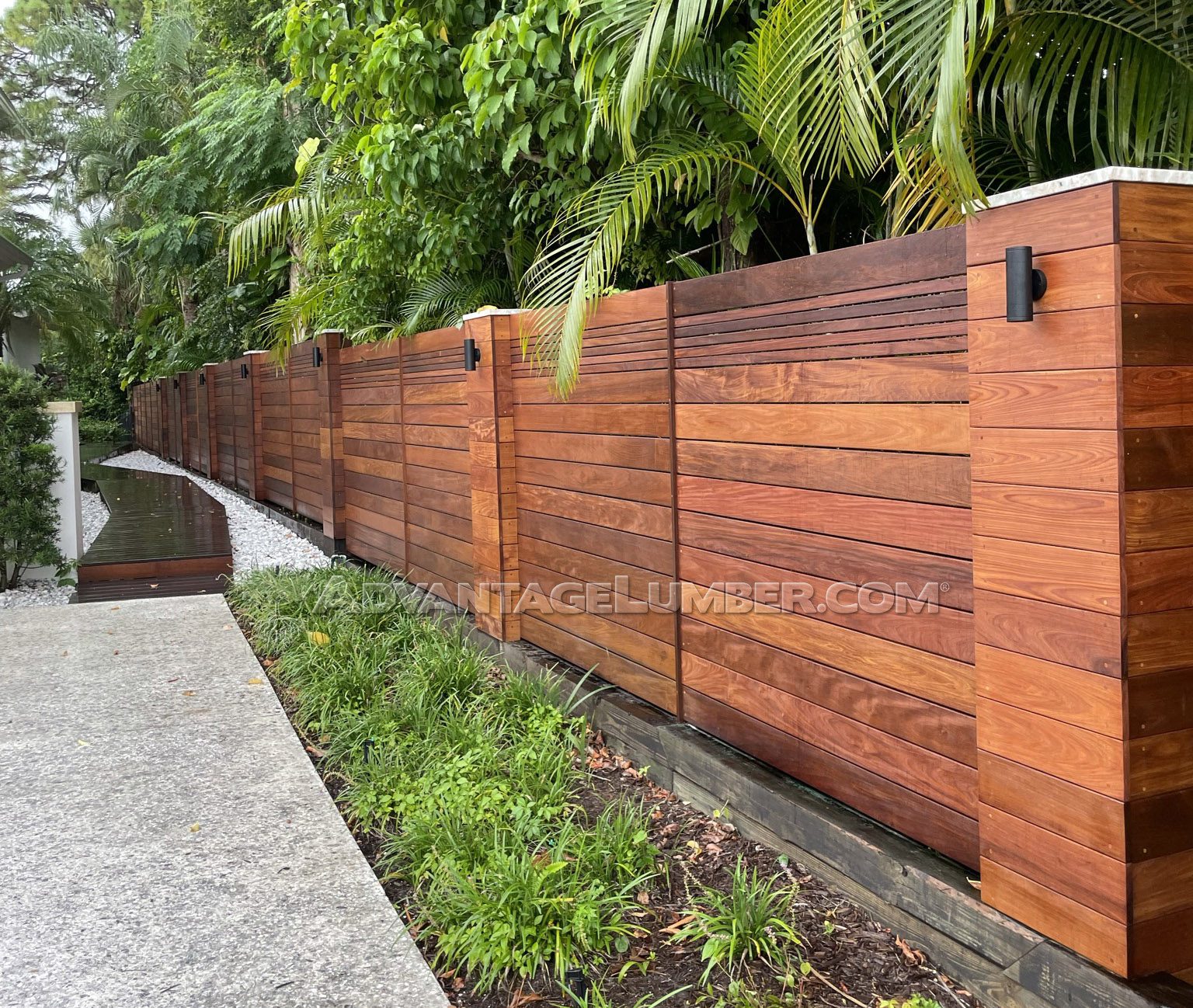 Ipe Wood Horizontal Fence