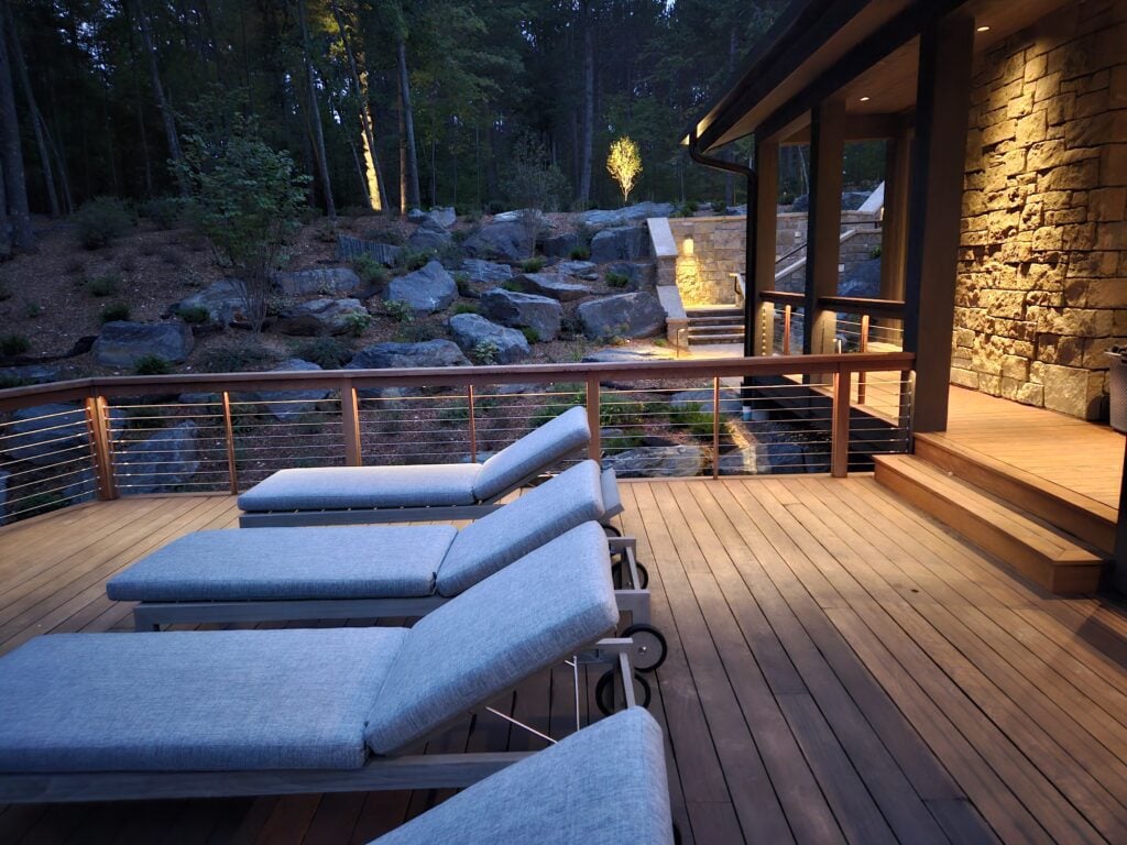 Ipe Wood Deck with Cable Railing