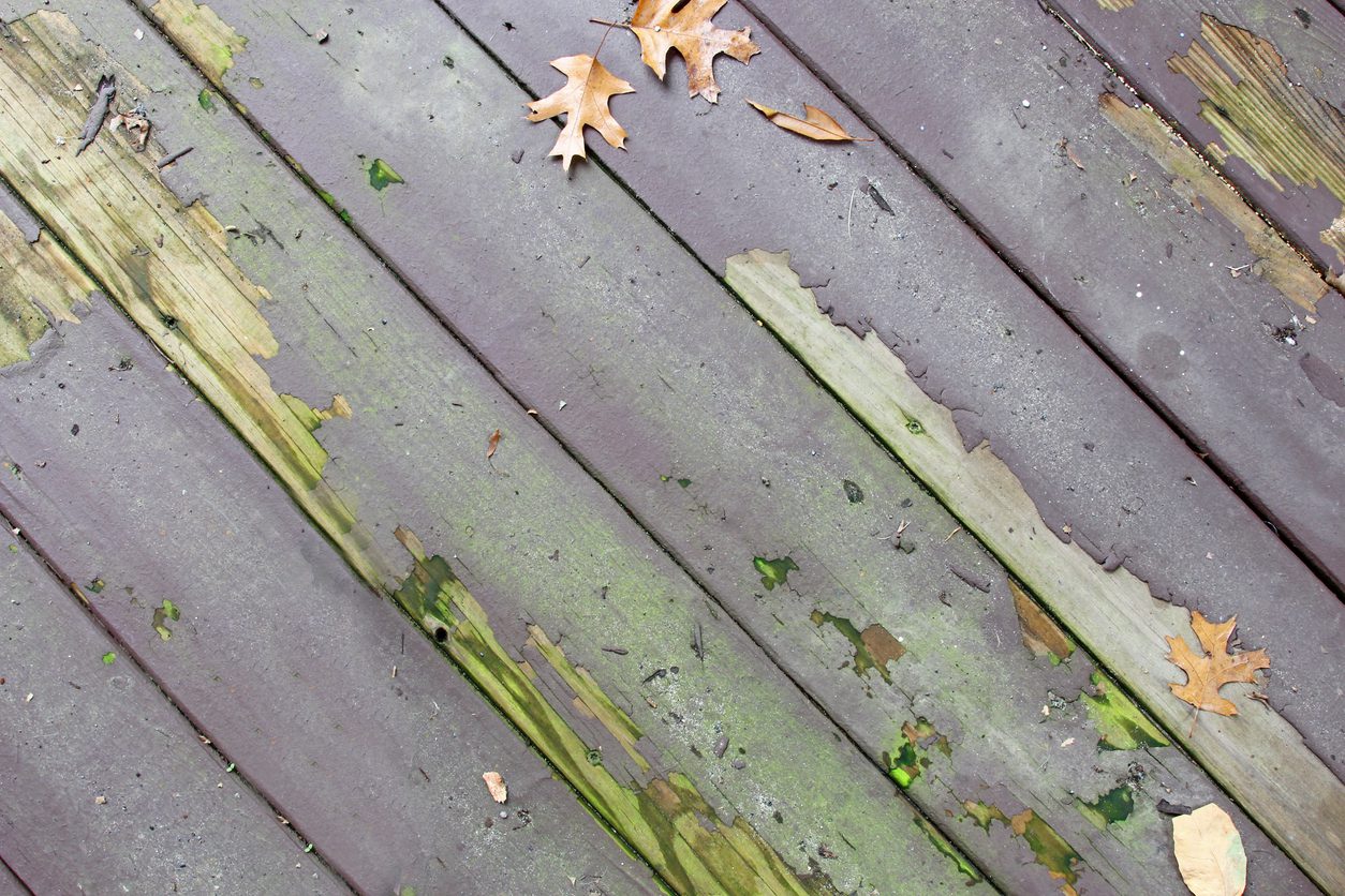 peeling deck paint