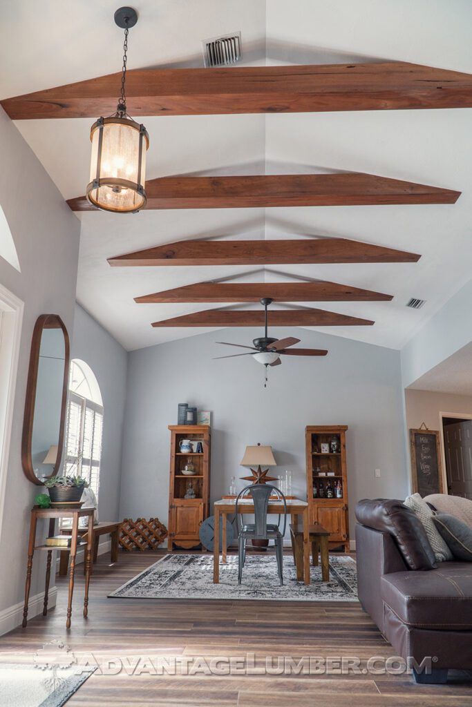 pecky bolivian walnut beams