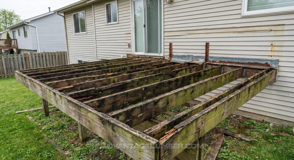 rotted pressure treated deck framing