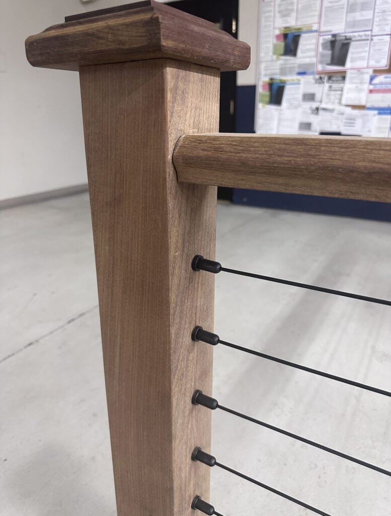 black cable railing
