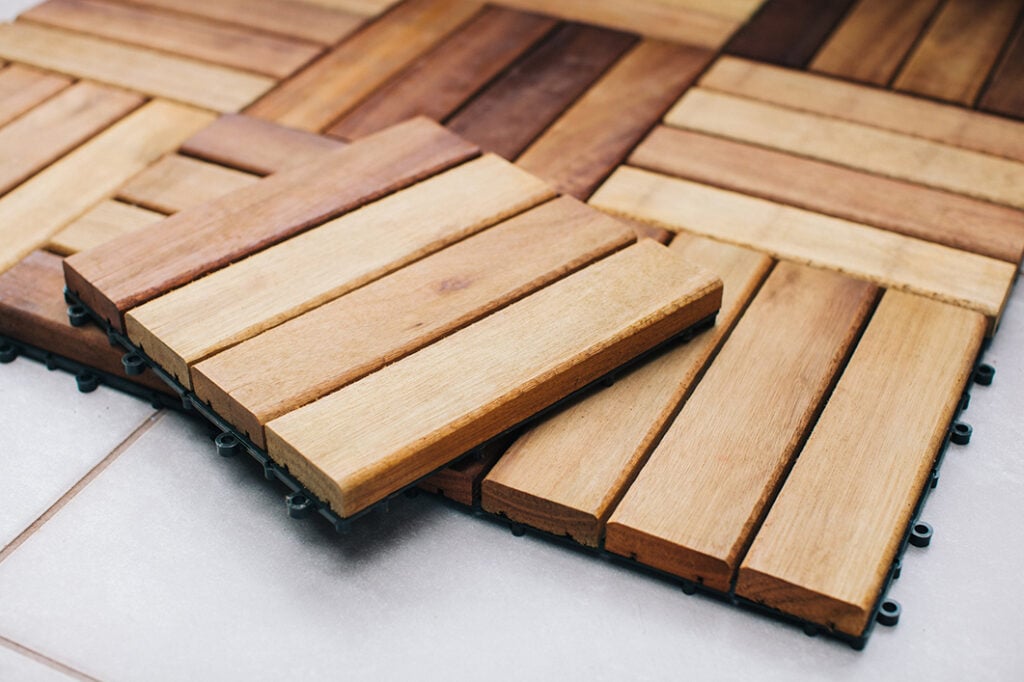 cheap plastic backed deck tiles 