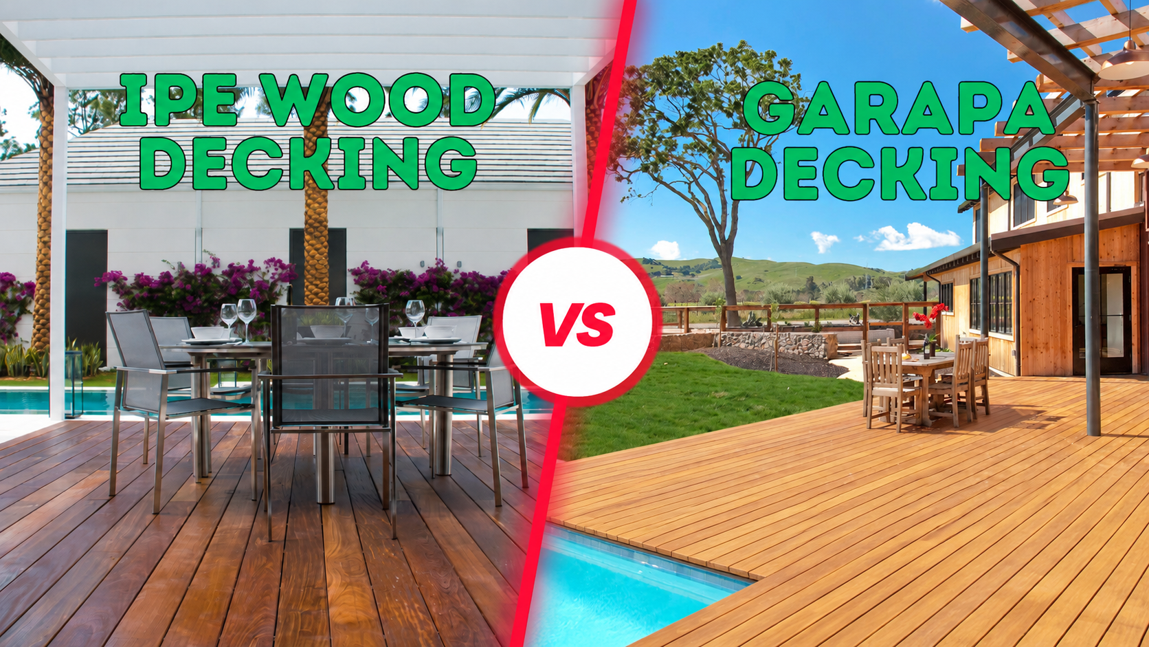 ipe vs garapa decking